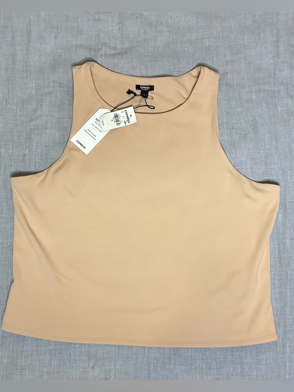 Express Body Contour Beige Scoop Neck Tank Size XL
